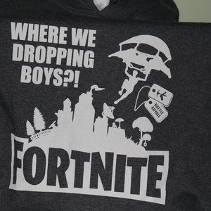 MEN'S MEDIUM FORTNITE HOODED SWEATSHIRT